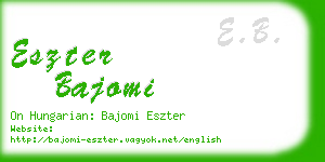 eszter bajomi business card
